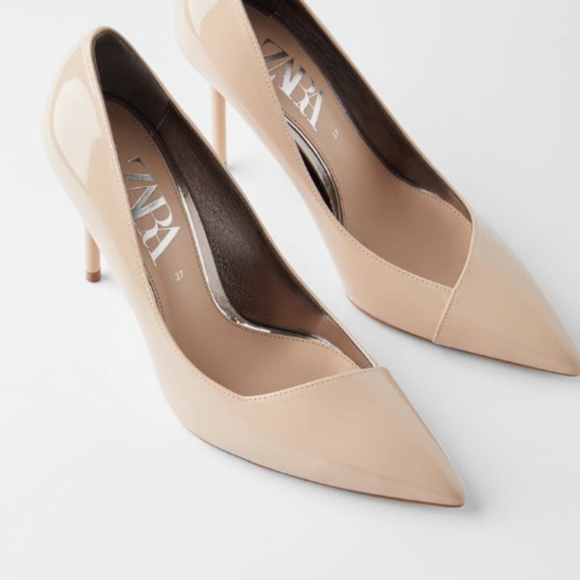 Beige Patent finish high heels Zara size 8 - Picture 4 of 4